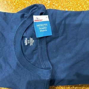 Blue muscle top size 1xl